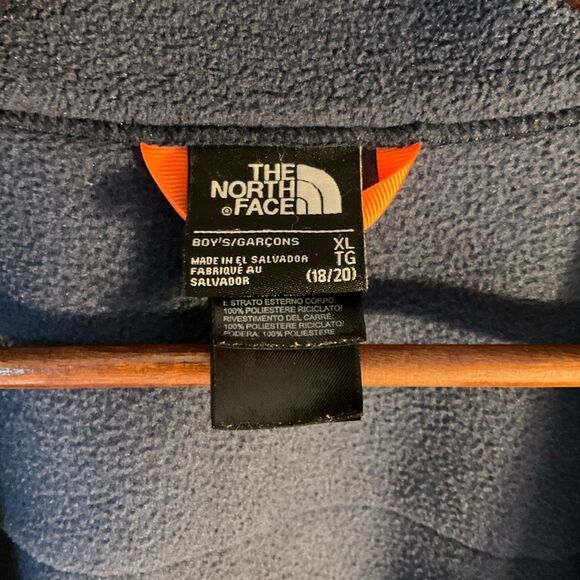 North Face Blue and Orange Full Zip Fleece Jacket, Medium. Gorpcore - Picture 6 of 13